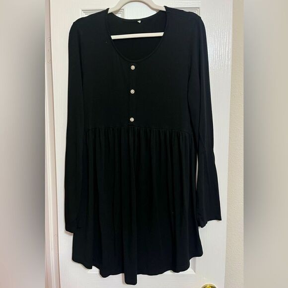 Black maternity flow top - Picture 1 of 3
